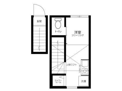LALA柴又(ワンルーム/2階)の間取り写真