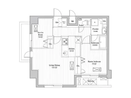 アーバンパーク綾瀬(1SLDK/6階)の間取り写真