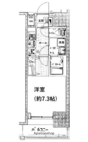 エステムプラザ東京ライズ(1K/10階)の間取り写真