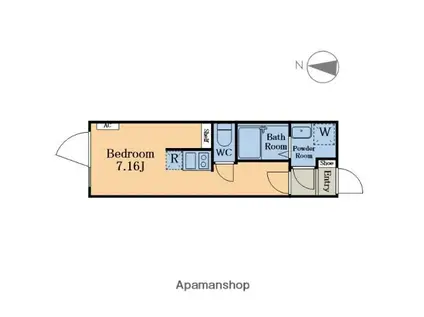 エルレガーデン(ワンルーム/2階)の間取り写真