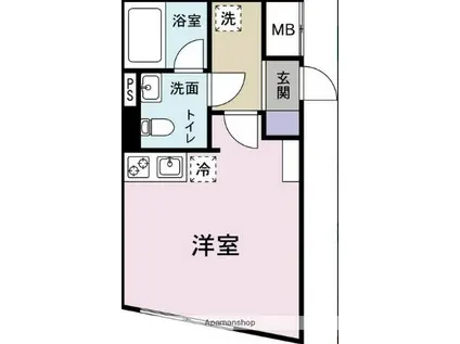 ミモザヒルズ亀有(ワンルーム/5階)の間取り写真