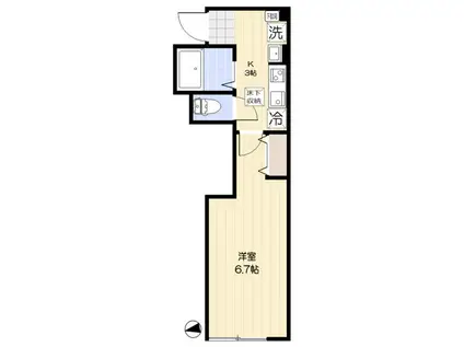 エクセラン舎人Ⅰ(1K/1階)の間取り写真