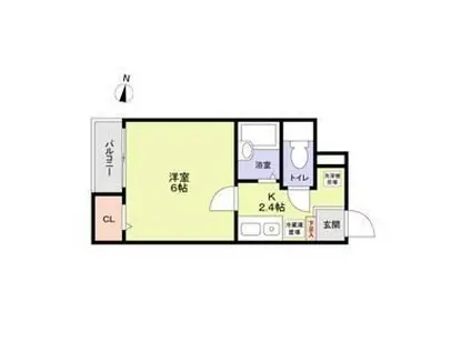 クレフラスト木場(1K/1階)の間取り写真
