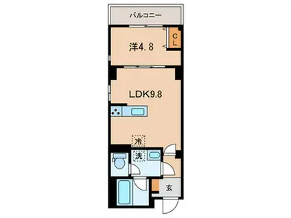 墨田区亀沢3丁目計画(1LDK/3階)の間取り写真