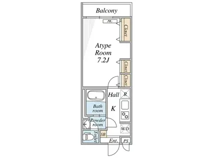 リブリ・エルカーサ亀有(1K/3階)の間取り写真