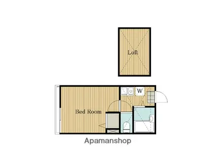 ラフィネ竹の塚(1K/3階)の間取り写真