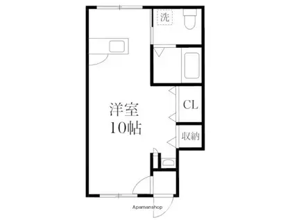 パインヒル12(ワンルーム/1階)の間取り写真