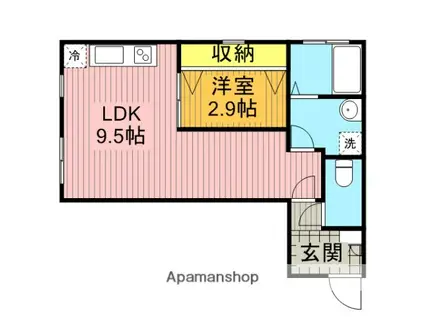 シルフィード(1LDK/3階)の間取り写真