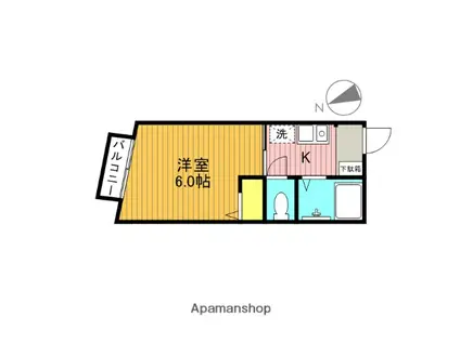 トーホーパレス西久保(1K/1階)の間取り写真
