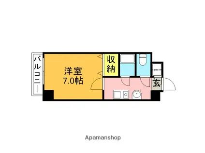 ステラートオーラム(1K/2階)の間取り写真