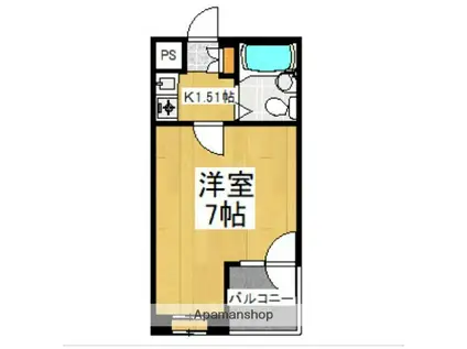 セントヒルズ・国立(1K/3階)の間取り写真
