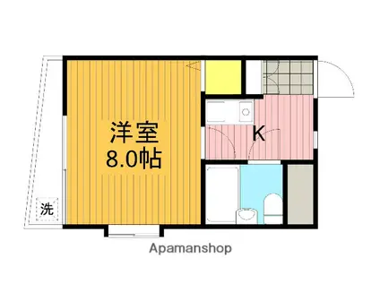 メゾン前城(1K/2階)の間取り写真