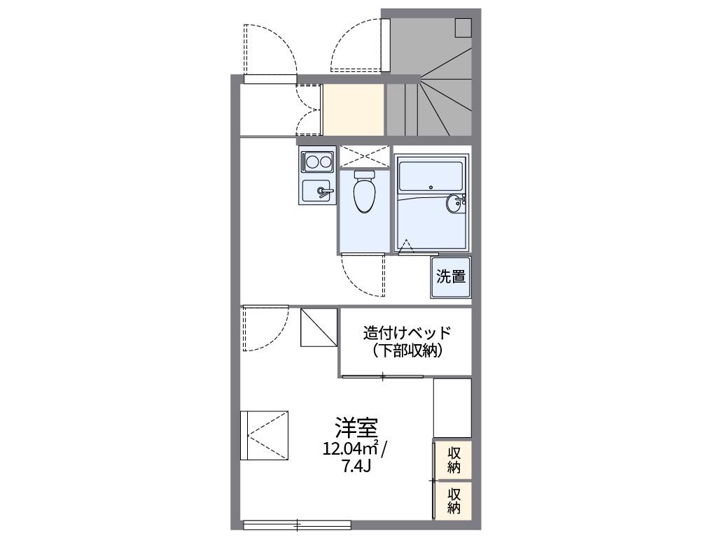 レオパレス山吹(1K/1階)の間取り写真