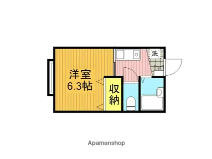 グロリアハイツ(1K/2階)の間取り写真