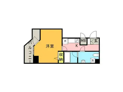 メインステージ西荻窪駅前(1K/8階)の間取り写真