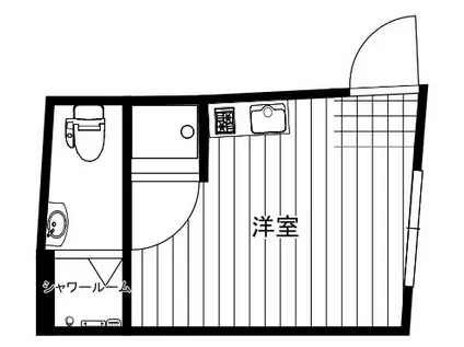 BARKLANE西荻窪(ワンルーム/2階)の間取り写真