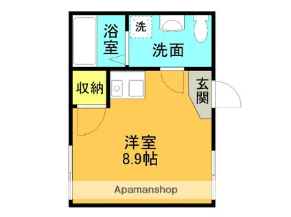 セレーノプリモⅠ(ワンルーム/1階)の間取り写真