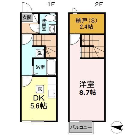 ボナールハウス新川(1DK)の間取り写真