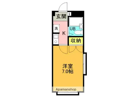 ハイムカトレア田無Ⅱ(1K/2階)の間取り写真