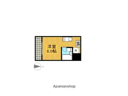 ワタナベマンション(ワンルーム/4階)の間取り写真