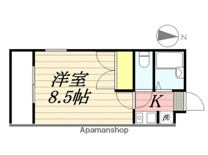 レジデンスISY(1K/1階)の間取り写真