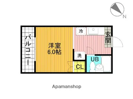 メゾネットラフィーネ(ワンルーム/1階)の間取り写真