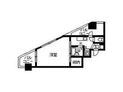 トーシンフェニックス武蔵関(1K/8階)の間取り写真