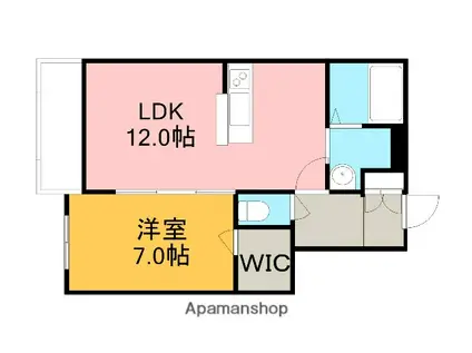 ベレオ小金井(1LDK/2階)の間取り写真
