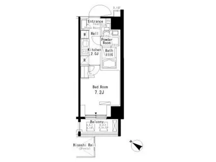 パークアクシス板橋本町弐番館(1K/3階)の間取り写真