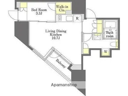 プライムメゾン本郷(1LDK/1階)の間取り写真