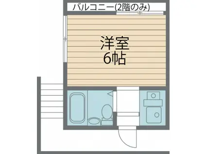 ポルシェ板橋大谷口(1K/1階)の間取り写真