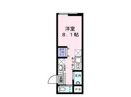 ミニマあさの(ワンルーム/1階)の間取り写真