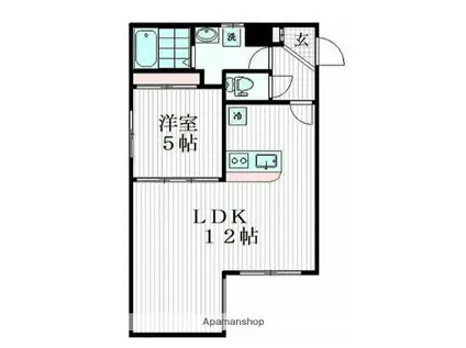 コンフォシード東坂下(1LDK/4階)の間取り写真