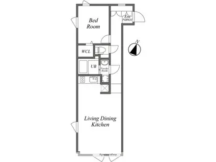 ユーレジデンス音羽(1LDK/4階)の間取り写真