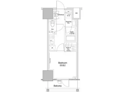 ザ・パークハビオ板橋区役所前(1K/5階)の間取り写真
