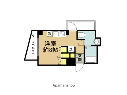 ヒューリックレジデンス茗荷谷(ワンルーム/4階)の間取り写真