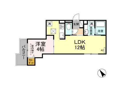 エクセリア徳丸Ⅰ(1LDK/1階)の間取り写真