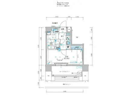 メインステージ浮間舟渡(1K/7階)の間取り写真