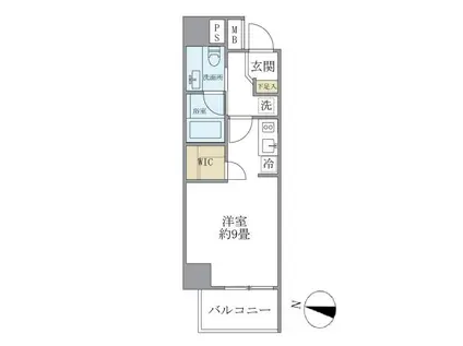 アルファサイト御茶ノ水(ワンルーム/7階)の間取り写真