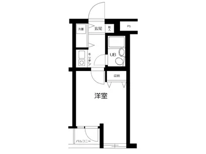 クレッセント小石川植物園(1K/2階)の間取り写真