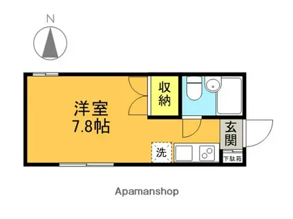 ブルーム62(ワンルーム/2階)の間取り写真