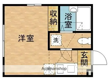 ハーミットクラブハウス六角橋(ワンルーム/1階)の間取り写真