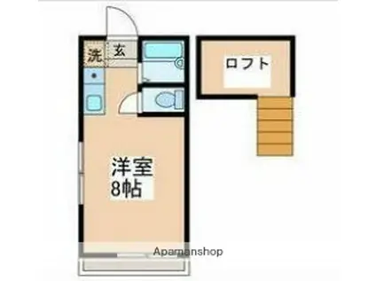 ヴィラセレーナ(1K/1階)の間取り写真