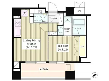 シティカレント南青山(1LDK/4階)の間取り写真