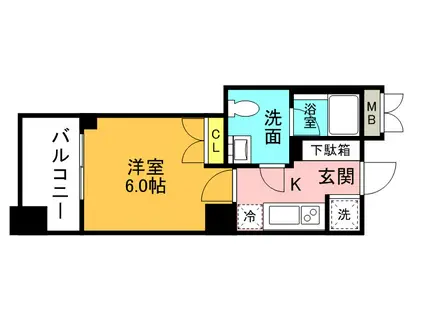 メゾンビスタ渋谷宇田川(1K/5階)の間取り写真