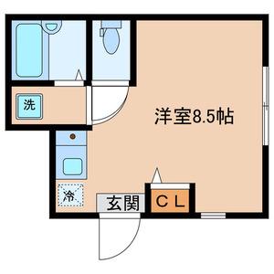 アペックス・下高井戸Ⅱ(ワンルーム/1階)の間取り写真