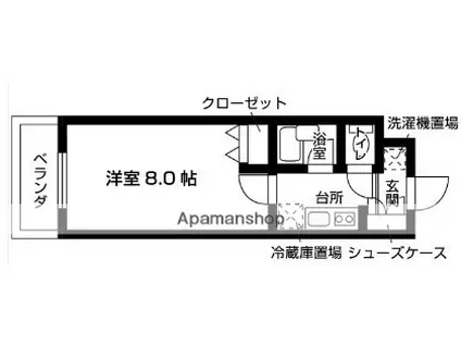 エムエムエスイースト(1K/4階)の間取り写真