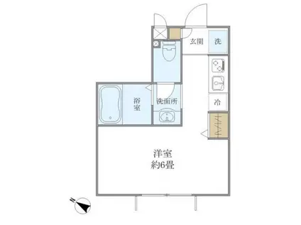 エールメゾン(1K/1階)の間取り写真