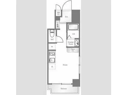 GSハイム芝大門(ワンルーム/6階)の間取り写真