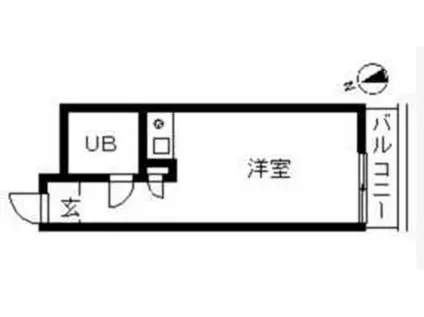 ハイシティ自由ヶ丘第2(ワンルーム/2階)の間取り写真